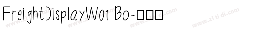 FreightDisplayW01 Bo字体转换